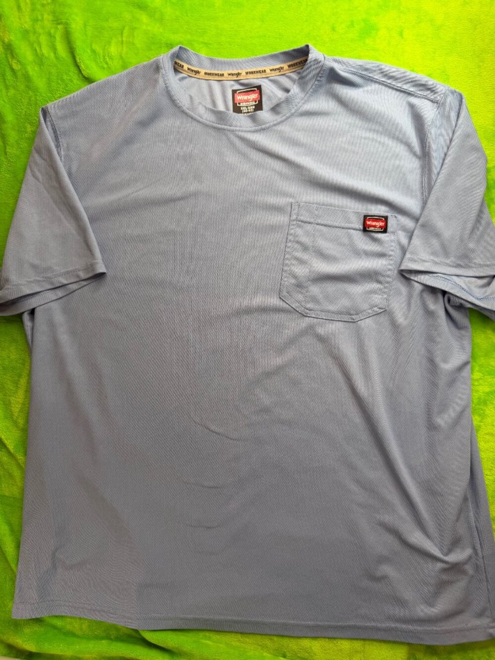 Wrangler Workwear Performance Pocket Tee Mens Sz 2XL Blue